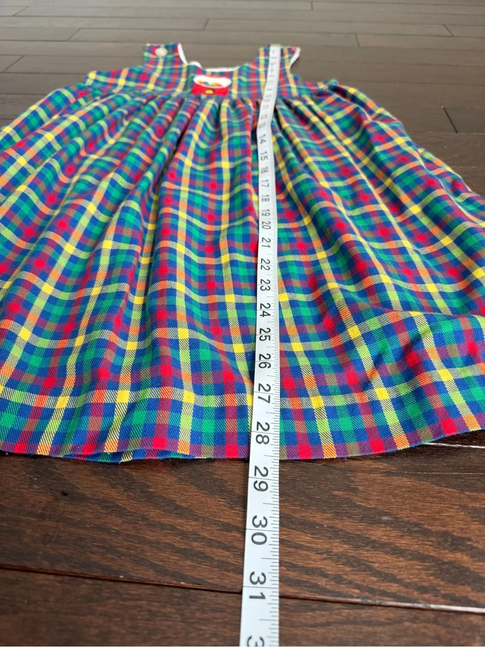 Kelly's Kids Multicolor Plaid Dress with Gumball Embroidery Dress